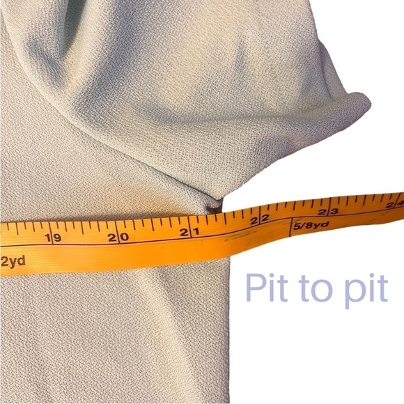 Banana Republic Pastel Blue Polyester Crepe Short Sleeve Top - Picture 4 of 12